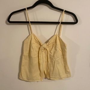 Brandy Melville Yellow Tie Tank Top